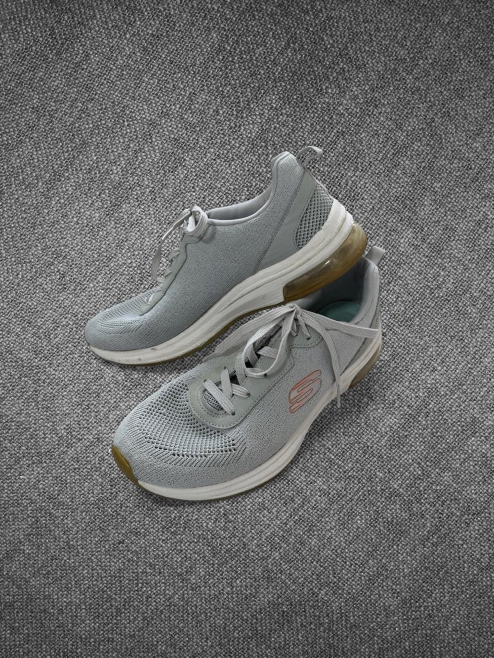 Skechers Air Cooled Memory Foam Gray Walking Sneakers Size 9.5
